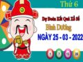 Dự đoán XSBD ngày 25/3/2022 đài Bình Dương thứ 6 hôm nay chính xác nhất