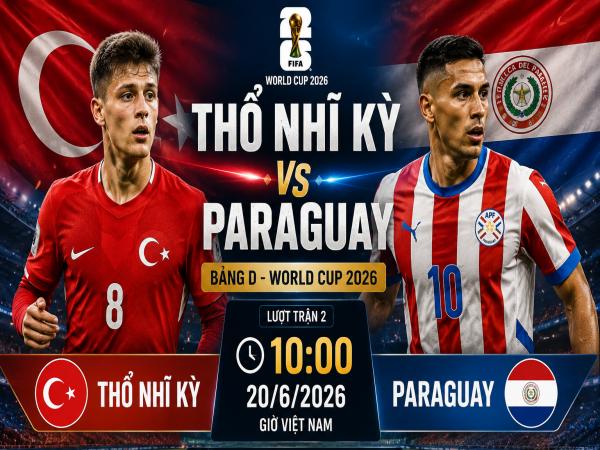 Số liệu về đội hình dự kiến Thổ Nhĩ Kỳ gặp Paraguay hôm nay